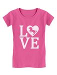 Tstars - Love Horses Gift for Horse Lover Girls' Fitted Kids T-Shirt S (5-6) Wow Pink