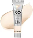 IT Cosmetics Your Skin But Better CC+ Cream Travel Size, Fair - Color Correcting Cream, Full-Coverage Foundation, Hydrating Serum & SPF 50+ Sunscreen - Natural Finish - 0.406 fl oz