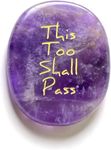 VIBESLE Amethyst Healing Crystal, Encouragement Gift This Too Shall Pass Get Well Soon Gifts for Women Men Thinking of You Inspirational Calming Gift