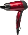 Paul Anthony Travel Dry 1200w Travel Hair Dryer / 2 Heat Settings / 2 Speed Settings/Folding Handle/Concentrator Nozzle/Safety Cut-Off/Hang up Loop/Dual Voltage 110/240v - Hot Red - H1010RD