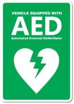 Vehicle Equipped with AED Sticker D