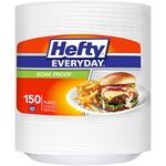 Hefty Soak Proof Plates, Styrofoam, Dinner Plates (8.875 in,) 150 Count