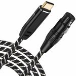 USB C to XLR Microphone Audio Cable,6.6FT USB C to XLR Female Microphone Cable for Audio Recording, Dynamic Microphone, Compatible for iPhone 15/15 Plus/15 Pro/15 Pro Max, MacBook, Plug and Play