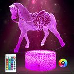 Horse Gifts for Girls,3D Horse Night Light for Kids Room,Horse Lamp 16 Colors Changing with Remote Control&Smart Touch,Horse Toys Birthday Christmas Gifts for Kids Girls 3 4 5 6 7 8 9 Years Old