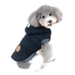 Ranphy Cotton Fleece Small Dog Jackets Hoodie for Cold Weather Girl Boy Puppy Cat Winter Coat with Hood Sweater 2 Leg Hooded Outfits Pet Soft Vest Clothes Apparel for Chihuahua Poodle Teacup Dog