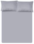 Linens World Percale Cotton Rich 26cm Deep Super King Size Fitted Sheets Breathable, Anti Wrinkle 180Thread Superking Bed Sheets Silver Bedding & Linen 183x200cm Super King Fitted Sheet Super King