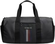 Tommy Hilfiger Men TH Foundation Duffle, Black, One Size