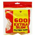 600-15000 x PALMER Cigarette Tobacco Filter EXTRA SLIM ULTRA Tips Rolling Paper Resealable Yellow Red Bags Smoking UK FREE P&P (1x Pack (600 Filter Tips))