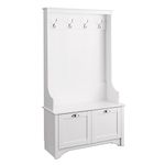 prepac WSOG-0601-1 Wide Hall Tree with Shaker Doors, White