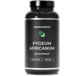 PYGEUM AFRICANUM 4,000MG Equivalent | 200MG of 20:1 bark Extract | 13% phytosterols | Lab Tested | Prostate Health Supplement | 100% Natural and Non-GMO