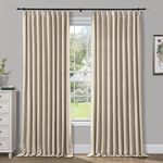 Chadmade Home Beige Blackout Curtains