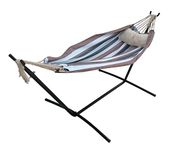 Double Canvas Hammock with 9ft Steel Hammock Stand