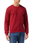 GILDAN Men's 50/50 Adult Crewneck Sweatshirt, Red (Cherry Red), L UK