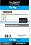 AT-A-GLANCE 2023 Daily Planner Refill, Hourly, 12010 Day-Timer, 5-1/2'' x 8-1/2'', Size 4, Desk Size, One Page Per Day, Loose Leaf, Monthly Tabs, Brown (481-125-23)