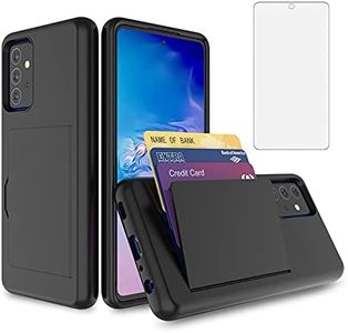Asuwish Coque de téléphone pour Samsung Galaxy A52/A52S 5G avec protection d'écran en verre trempé et porte-cartes support mince hybride cellulaire, accessoires Glaxay A 52 S 4G G5 Gaxaly 52A S52 52S