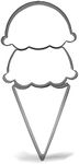 Keewah Stackable Ice Cream Cone Cookie Cutter Set, 3 Piece, Stainless Steel