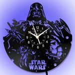 Beach Love Star Wars Clocks LED Night Light Vinyl Wall Clock Decoration Darth Vader BirthdayParty Wall Decoration Gifts for Star Wars Lovers/Kids/Boys/Men