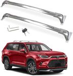 Autekcomma Heavy Duty Chrome Finishing Upgraded Roof Rack Crossbar Compatible for Grand Highlander 2024 All Grades.Max 260lb Loading Capacity with Metal Lockable Anti -Theft Locking Mechanism