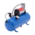 Xigner 12 V Car Air Compressor Air Compressor Air Compressor 100 psi with 6 L Tank, Mobile & Compact Air Compressor | Includes 3.8 m Hose | Max. 8 Bar