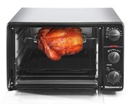 Elite Gourmet ERO-2008N# Countertop XL Toaster Oven, Rotisserie, Bake, Grill, Broil, Roast, Toast, Keep Warm and Steam (23L capacity fits a 12” pizza, 6-Slice, Black)