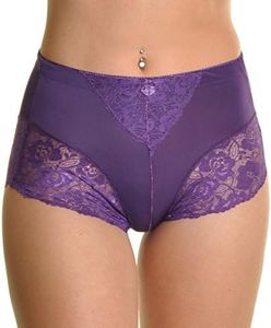 Angelina High Waist Boxer Briefs with Lace Accent Detail (12-Pack), G911_M