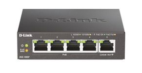 D-Link 5-Port Gigabit PoE+ Unmanaged/Plug and Play (60W Total PoE Budget 4xPort) Metal Compact Desktop Switch - (DGS-1005P)