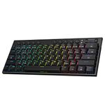 Redragon K632 Noctis 60% Wireless RGB Mechanical Keyboard, Bluetooth/2.4Ghz/Wired Tri-Mode Ultra-Thin Low Profile Gaming Keyboard w/No-Lag Connection, Dedicated Media Control & Linear Red Switch