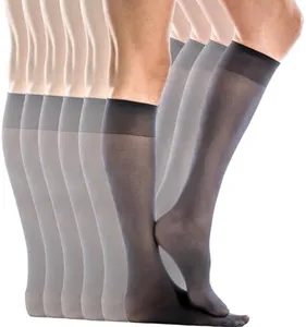 Silkies Ultra Knee Hi's with Energizing Support (6 Pair Pack) - Queen Size - Jet Black