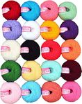 Vardhman Knitting Yarn Soft Wool Ball - 20 Pieces,Multicolor,25gram