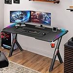 Gaming Desk with Led Light Computer
