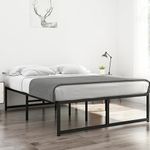 BedStory Queen Bed Frame 16 Inch, Metal Platform Bed Frame Queen Size, Mattress Base de lit Queen, Bedframe Queen Size No Box Spring Needed, Heavy Duty Bed Frame with Large Storage, Easy Assembly