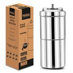 PANCA Stainless Steel Filter Coffee Maker Big Size,6-8 cups, 400 ml