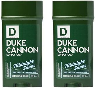 Duke Cannon Supply Co. Anti-Perspirant Deodorant for Men 3 oz. Midnight Swim, 2 Pack - Unique Masculine Scent, Odor Control & Soothe Skin