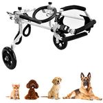 Small Pets Large Dog Wheelchair for Back Legs, Adjustable Full Support Pet Wheelchair with 2 Wheels, Dog Cart Hind Legs and Feet Rehabilitation for Handicapped Dog Doggie Puppy Cat