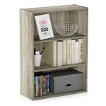 Furinno Pasir 3-Tier Open Shelf Bookcase, Sonoma Oak