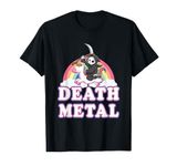 Death Metal Rock Music Rainbow Grim Reaper Riding Unicorn T-Shirt