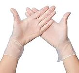 REAL ACCESSORIES NEW Vinyl Multi-purpose Gloves, Disposable Extra Strong Powder Free CLEAR Gloves Medium Size BOX OF 100 - Food Safe - Latex Free Easy to Wear ==> Perfect for Daily use HOME WORK