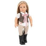 Our Generation Leah Doll – Soft 18-inch Equestrian Fashion Doll with Brown Eyes and Long Blonde Hair – Includes 6 Piece Clothing Set
