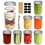 ComSaf Mini Mason Jars 250ml/8oz - 8 Pack, Regular Mouth Mason Jar with Lids and Seal Bands, Small Glass Canning Jar for Spice, Jam, Honey, Jelly, Dessert, Shower Wedding Favors, DIY Decor