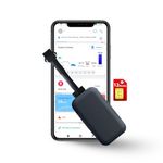 Small Hidden AT01 GPS Tracker for Car, Bike, EV, Scooty, Truck, Bus with Live Location and Multiple Types of Alerts Easy to Use Including Free 12 Month 4G Data SIM and App Subscription