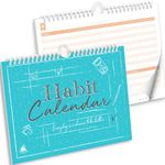 Clever Fox Habit Tracker Calendar – Inspirational Goal Tracker and Habit Calendar for Atomic Habits – Colorful Habit & Goal Planner Journal to Boost Productivity – 24 Months, 10″ x 8″ (Turquoise)