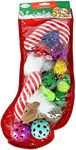 Christmas Stocking Cat Toy Gift Set (14 toys) by Midlee