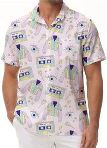 KYKU Men's 80s Costume 90s Vintage Clothing Classic Hawaiian Shirt, 3X-Large
