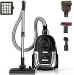 Zefiro 40KPa Bagless Canister Vacuum Cleaner, Powerful Suction, Lightweight, Auto Cord Rewind, HEPA Filter, Corded Vacuum for Floors, Carpets, Pet Hair in Homes & Apartments