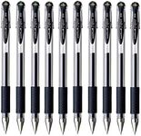 Uni-ball Signo Gel Ink Pen, Black, 0.38mm, Pack of 10