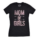 Crazy Dog T-Shirts Womens Mom of Girls Funny Proud I Love My Daughters (Black) - XXL