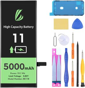 LL TRADER Batterie pour iPhone 11, 5000mAh Batterie au Lithium-ION Haute Capacité avec Tous Les Outils de Réparation