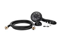 Camco Camper/RV Shower Head with Hose | Features 5 Spray Patterns & Convenient On/Off Switch | Includes Wall Mount, 60" Flex Hose & Bathroom Hardware | Black (43744)