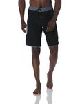 Billabong Men's Standard Classic Wave 21 Inch Outseam Surf Suede Solid Boardshort, Black, 30