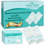 Easy@Home 6 Panel Instant Drug Test Kits (10 Pack) - Testing Marijuana (THC), Amphetamine (AMP), Benzodiazepines (BZO), Cocaine (COC), Opiates (OPI 2000), Methamphetamine (MET/mAMP) - Urine Dip Drug Testing -#EDOAP-264